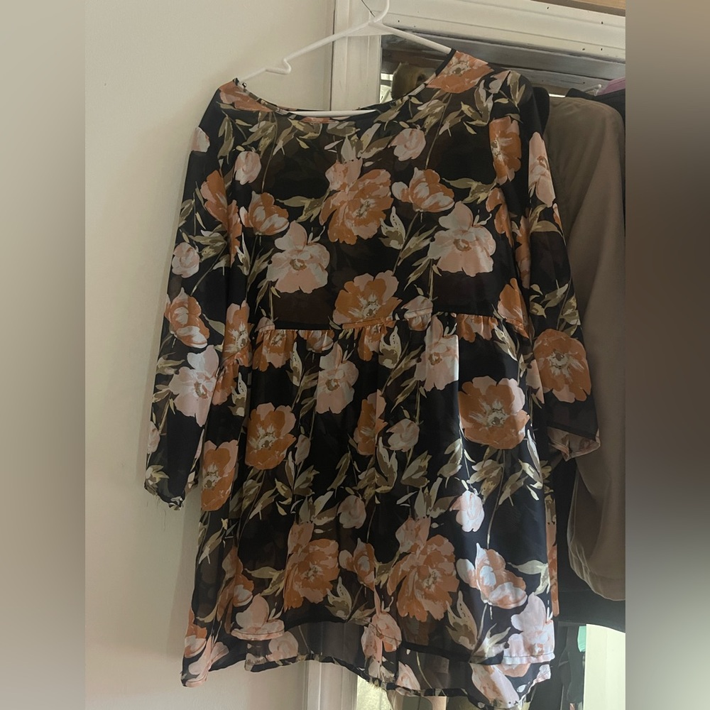 Baby doll chiffon top/dress without lining